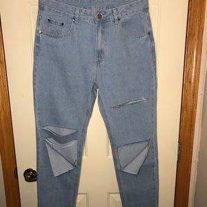 High Waisted Straight Leg Jeans